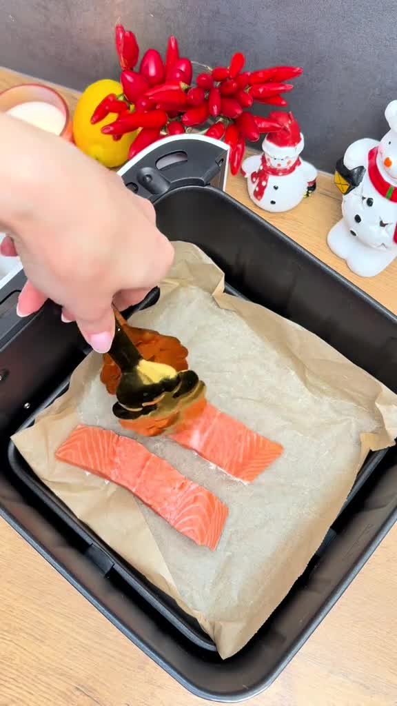 Лосось с брюссельской капустой